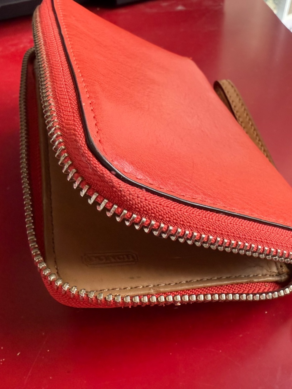 Coach Park Dylan Color Block Leather Wristlet /Wallet GUC - Picture 8 of 9